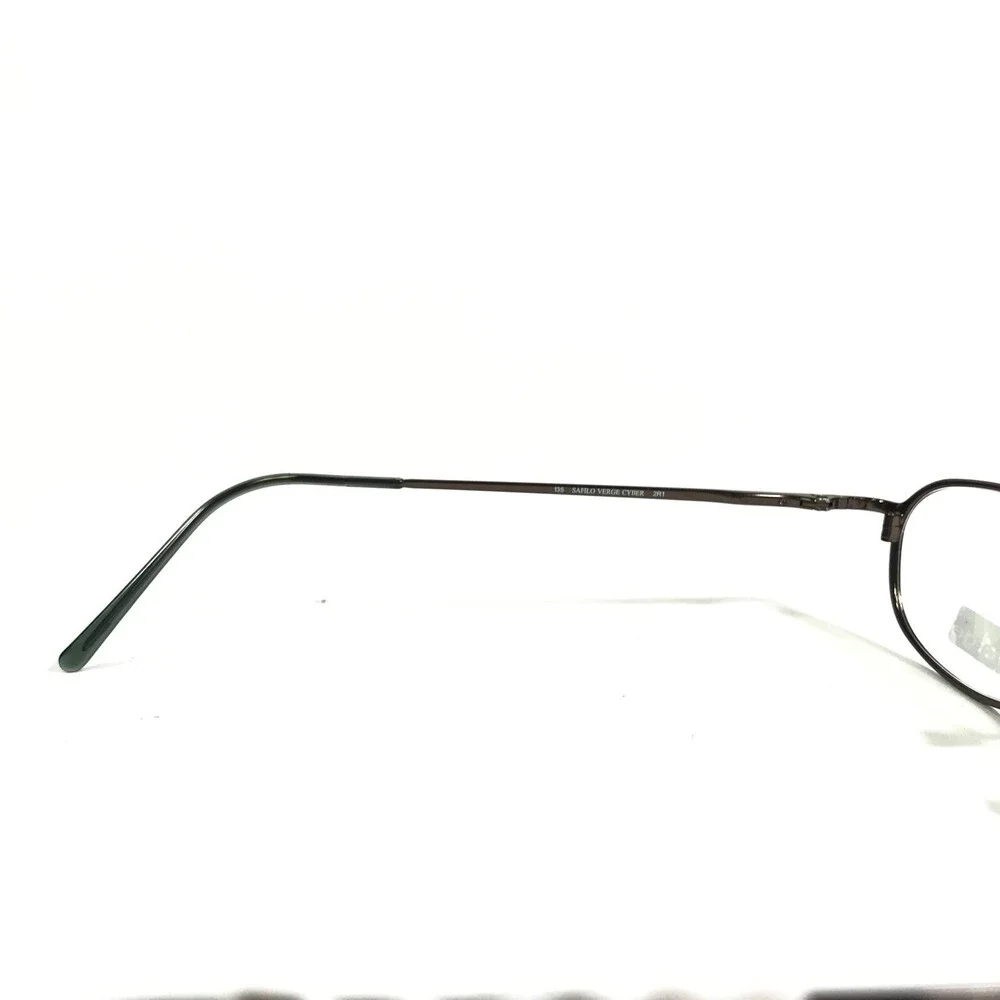 Safilo VERGE CYBER 2R1 Eyeglasses Frames Brown Green Round Full Rim 48-19-135